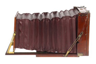 Lot 300 - A Billcliff Royalty Whole Plate Mahogany & Brass Double Extension Field Camera