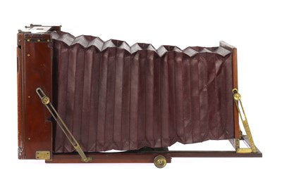 Lot 300 - A Billcliff Royalty Whole Plate Mahogany & Brass Double Extension Field Camera