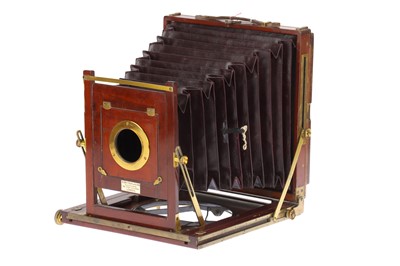 Lot 301 - WITHDRAWN - A Watson & Sons Whole Plate Mahogany & Brass Field Camera