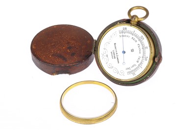 Lot 548 - Small Pocket Aneroid Barometer By Negretti & Zambra