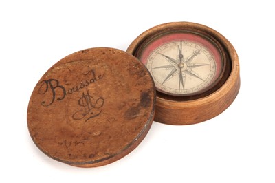 Lot 70 - A Wooden-cased Compass