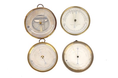 Lot 552 - Collection of 3 Vidi-Type and 1 Bourdon Barometers