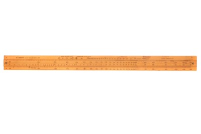 Lot 75 - A Patent Slide Rule by R F Agnew