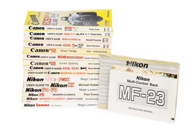 Lot 421 - A Selection of Canon and Nikon User Guide Paperback Books