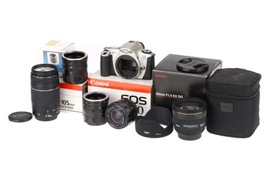 Lot 110 - A Mixed Selection of Canon Camera & Lenses