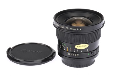 Lot 111 - A Canon Lens FD 17mm f/4 Ultra Wide Angle Camera Lens