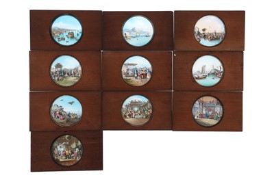 Lot 210 - Scenes In China, 10 Extremely Fine Hand Painted Magic Lantern Slides