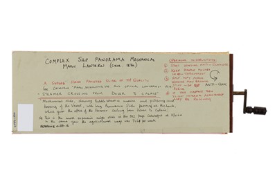 Lot 306 - Ship Crossing From Dover to Calais, Complex Mechanical Magic Lantern Slide