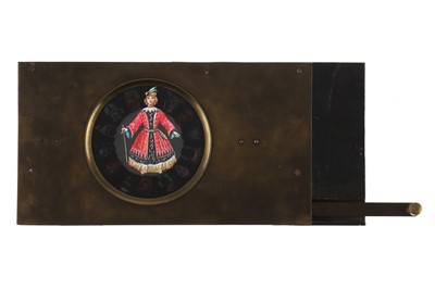 Lot 305 - A Mechanical Magic Lantern Slide of a Magician With Changing Heads