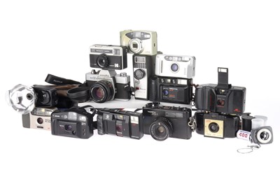 Lot 57 - A Minolta SRT101 SLR and Various Compact Film Cameras