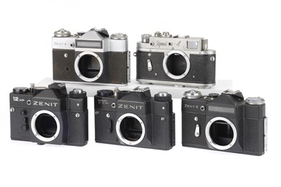 Lot 58 - Five Krasnogorsk 35mm Camera Bodies