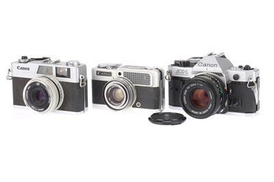 Lot 333 - Three Canon 35mm Cameras