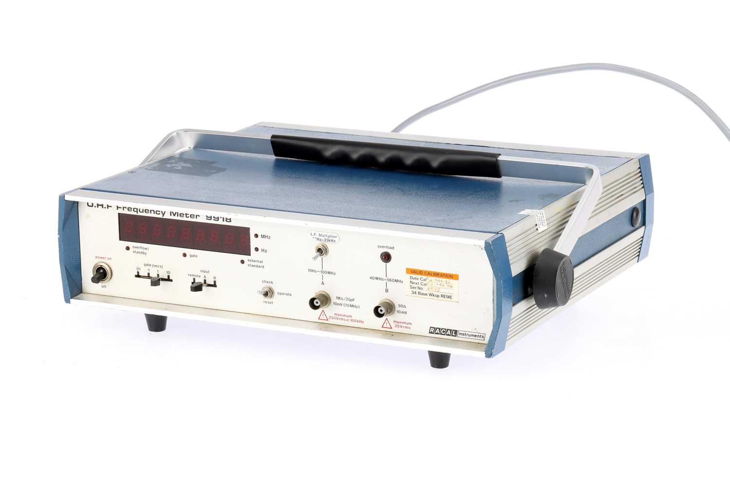 Bob Wolf Racal Instruments Lot 446 - A Racal Instruments U.H.F. Frequency Meter