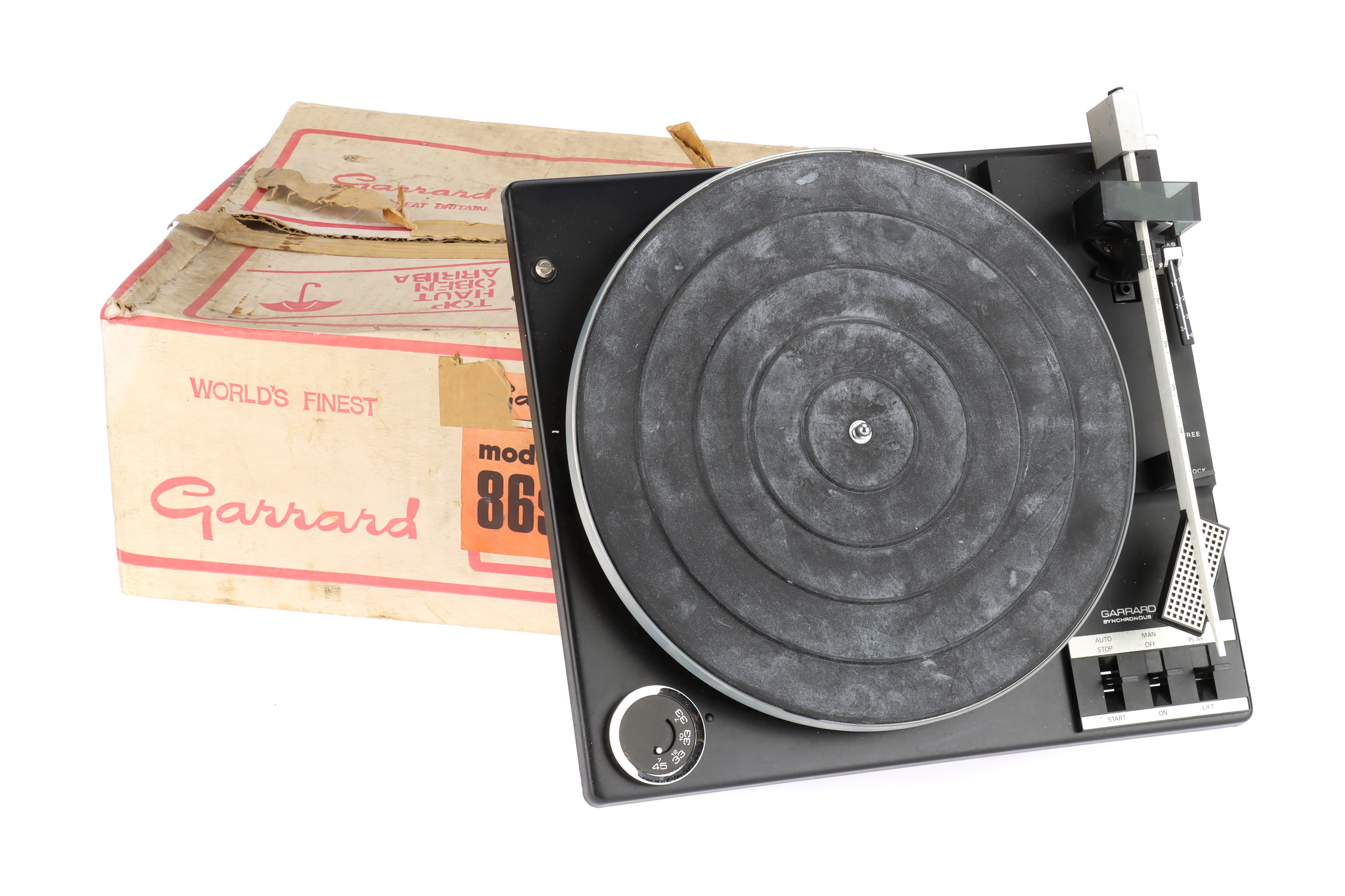 Lot 458 - A Garrard 86SB Record Player Turntable,