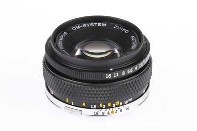 Lot 119 - An Olympus Zuiko Auto-S f/1.8 50mm Camera Lens