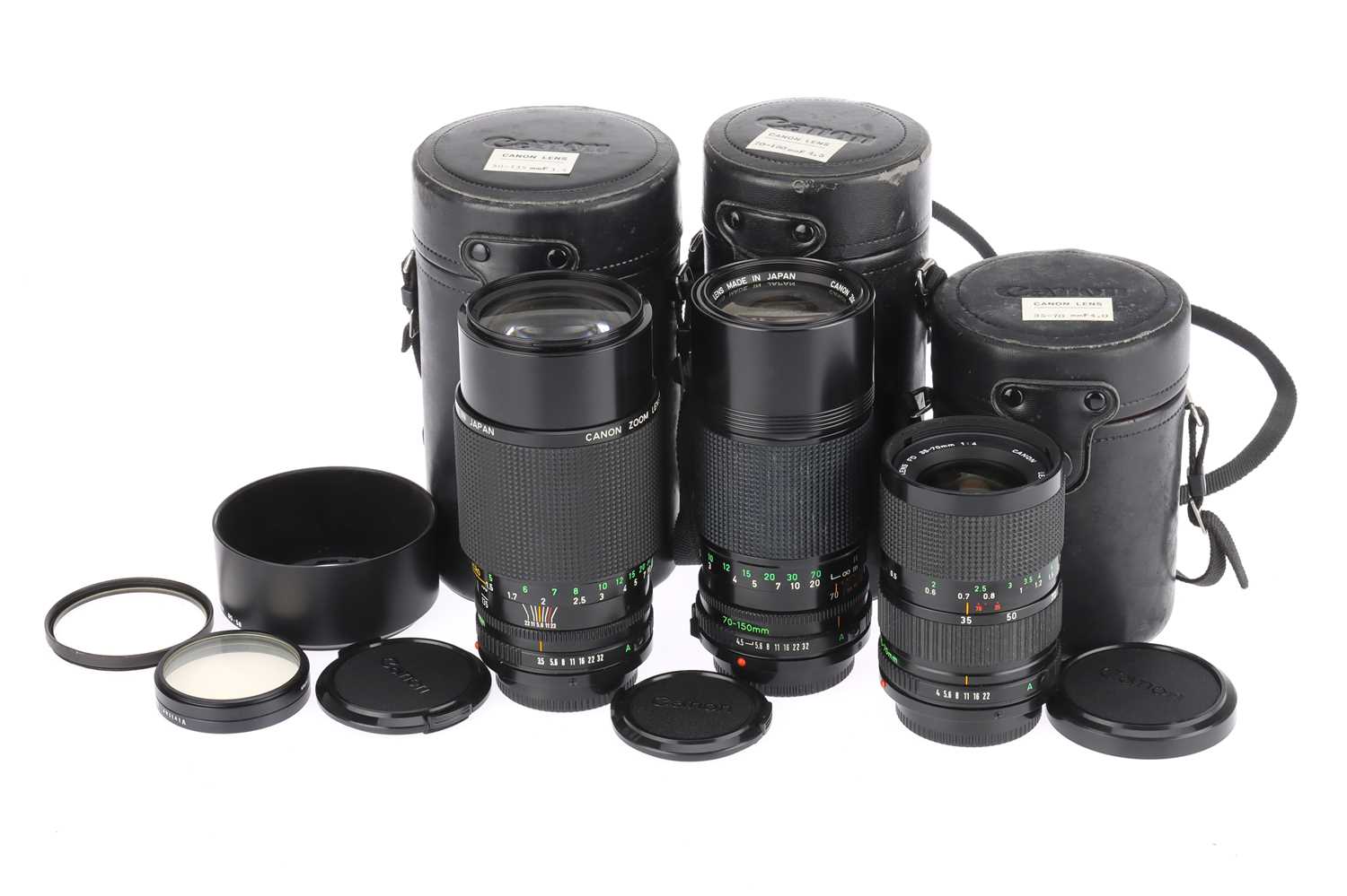 Lot 259 Three Canon FDn Zoom Lenses