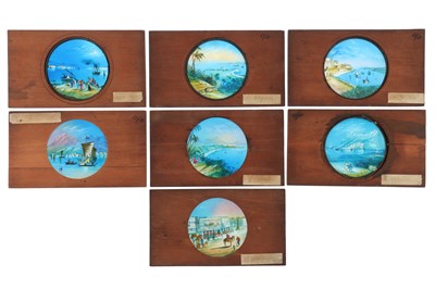 Lot 220 - Hand Painted Magic Lantern Slides of Ceylon and Gibraltar