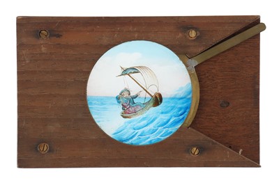 Lot 228 - Magic Lantern Slide, Couple in a Boat