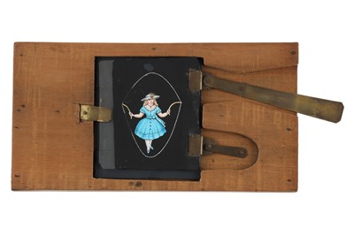 Lot 222 - A 'Girl Skipping' Magic Lantern Slide