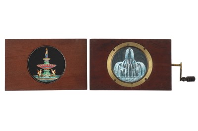 Lot 297 - 'The Fountain’ a Pair of Dissolving View Magic Lantern Slides