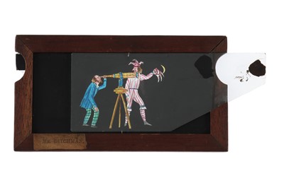 Lot 247 - Magic Lantern Slide of Telescope & Astronomer