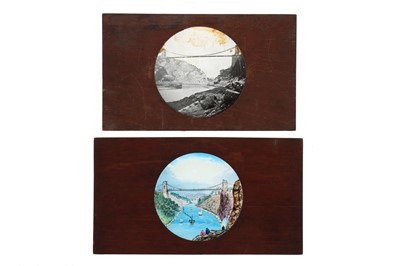 Lot 229 - 2 Magic Lantern Slides of Clifton Suspension Bridge