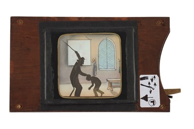 Lot 276 - An Automita-esque Lantern Slide of a Boy Being Caned