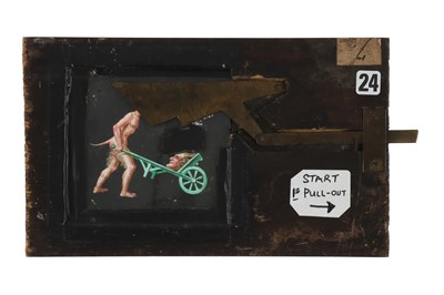 Lot 278 - Lantern Slide of A Devil & Wheelbarrow