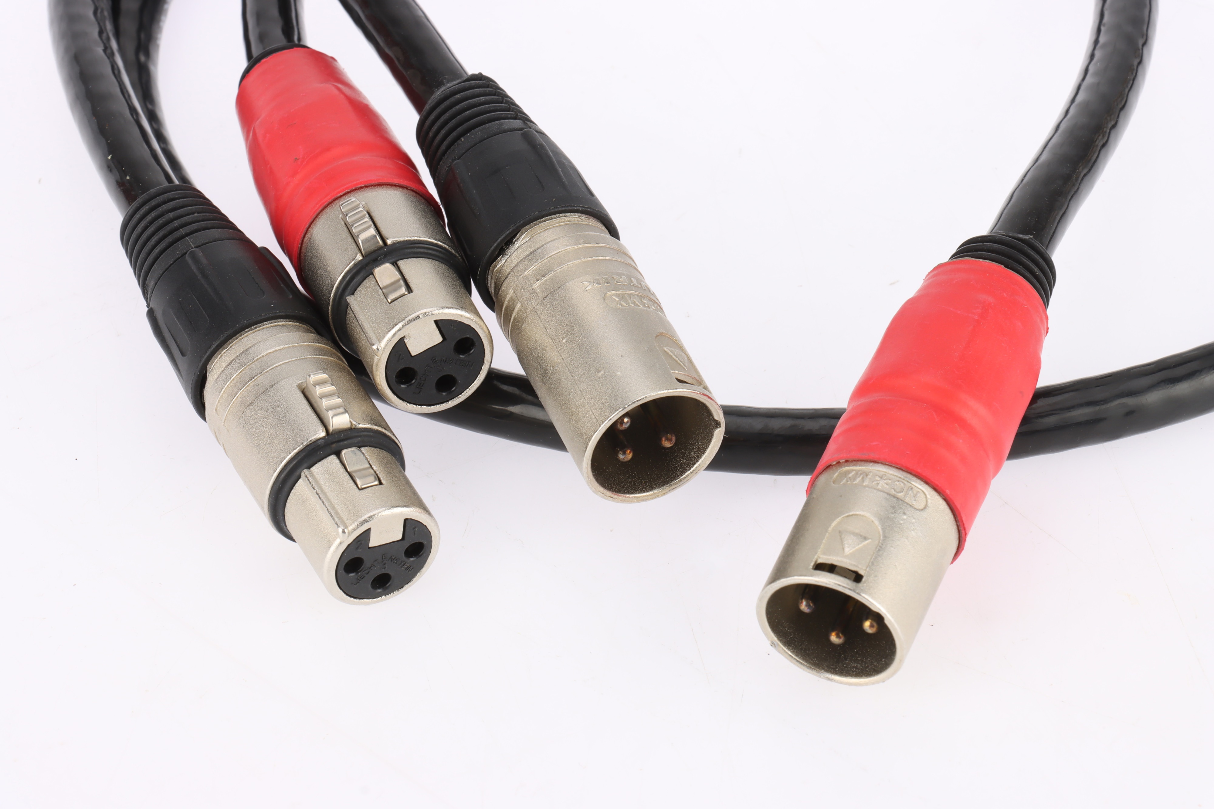 Lot 517 - Two 'Black Slink' XLR Hi-Fi Cables,