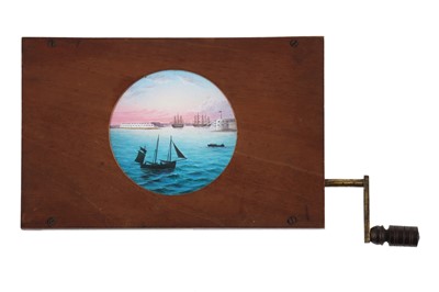 Lot 455 - Magic Lantern Slide of a swaying Ship at Sea