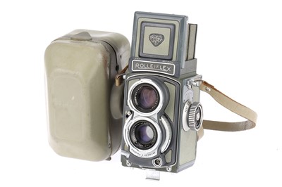 Lot 153 - A Rollei Grey Baby Rolleiflex 4x4 Model K5 TLR Camera