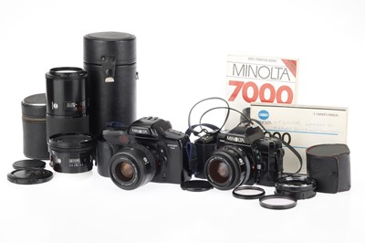 Lot 74 - Two Minolta AF 35mm SLR Cameras with Lenses