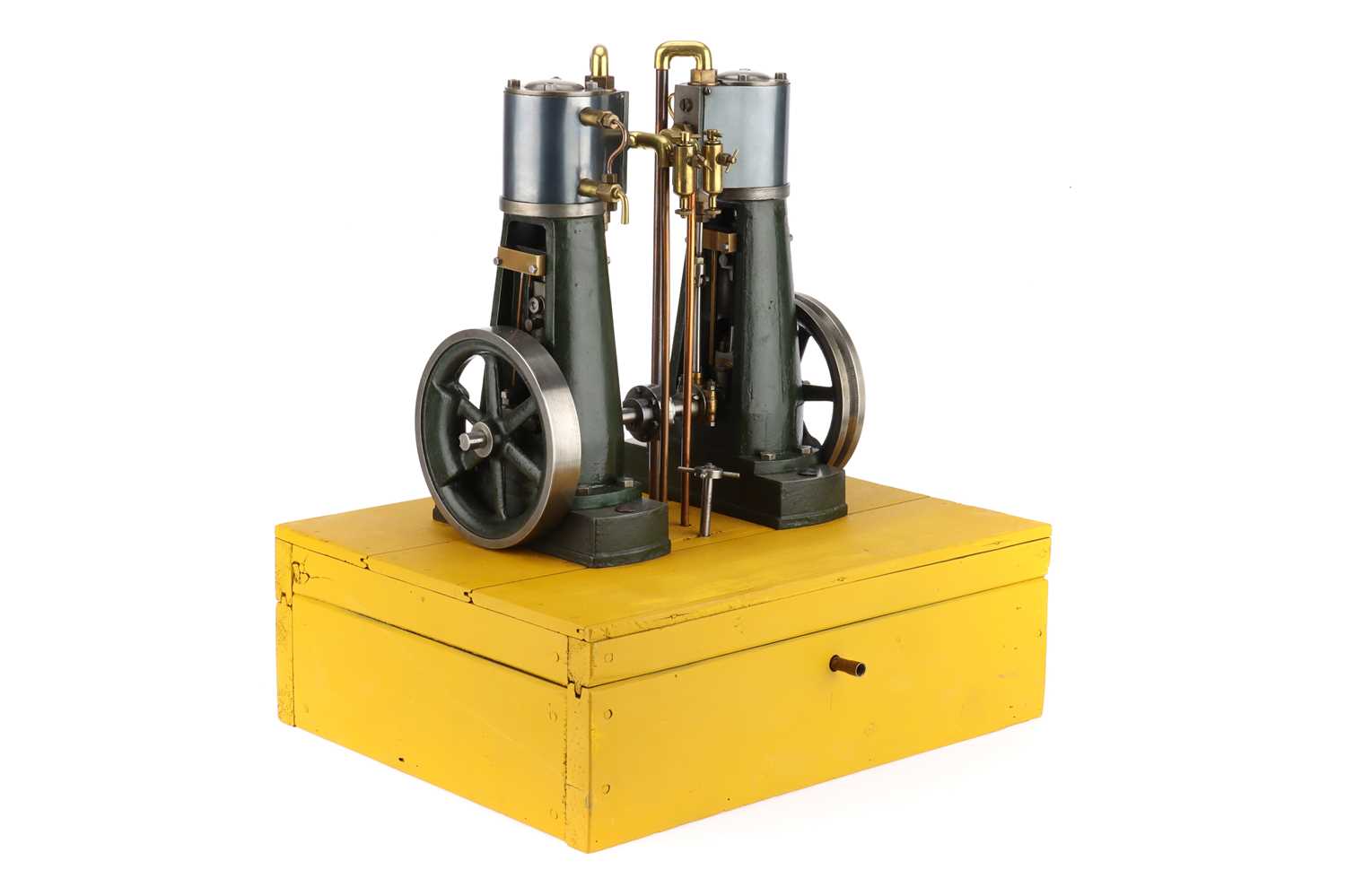 Lot 195 - A Large Twin Bottle Frame Steam Engine,