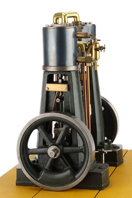 Lot 195 - A Large Twin Bottle Frame Steam Engine