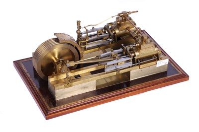 Lot 196 - A Twin Cylinder Horizontal Mill Engine