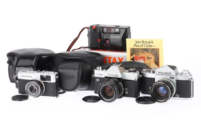 Lot 244 - A Selection of Various 35mm Film Cameras