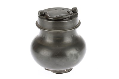 Lot 57 - Pewter Leech Jar