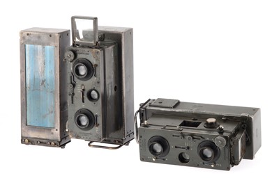 Lot 212 - Two Cornu Ontoscope Stereoscopic Plate Cameras