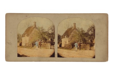 Lot 141 - T. R. Williams Stereocard, Scenes in Our Village, A Gossip by the Way