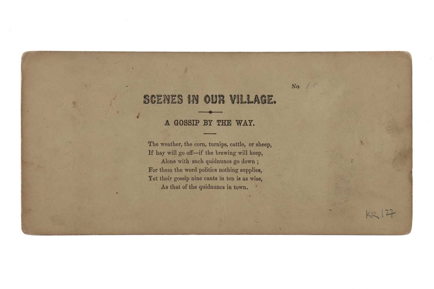 Lot 141 - T. R. Williams Stereocard, Scenes in Our
