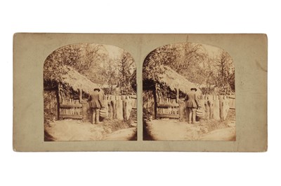 Lot 144 - T. R. Williams Stereocard, Scenes in Our Village, John Simms at His Pigstye