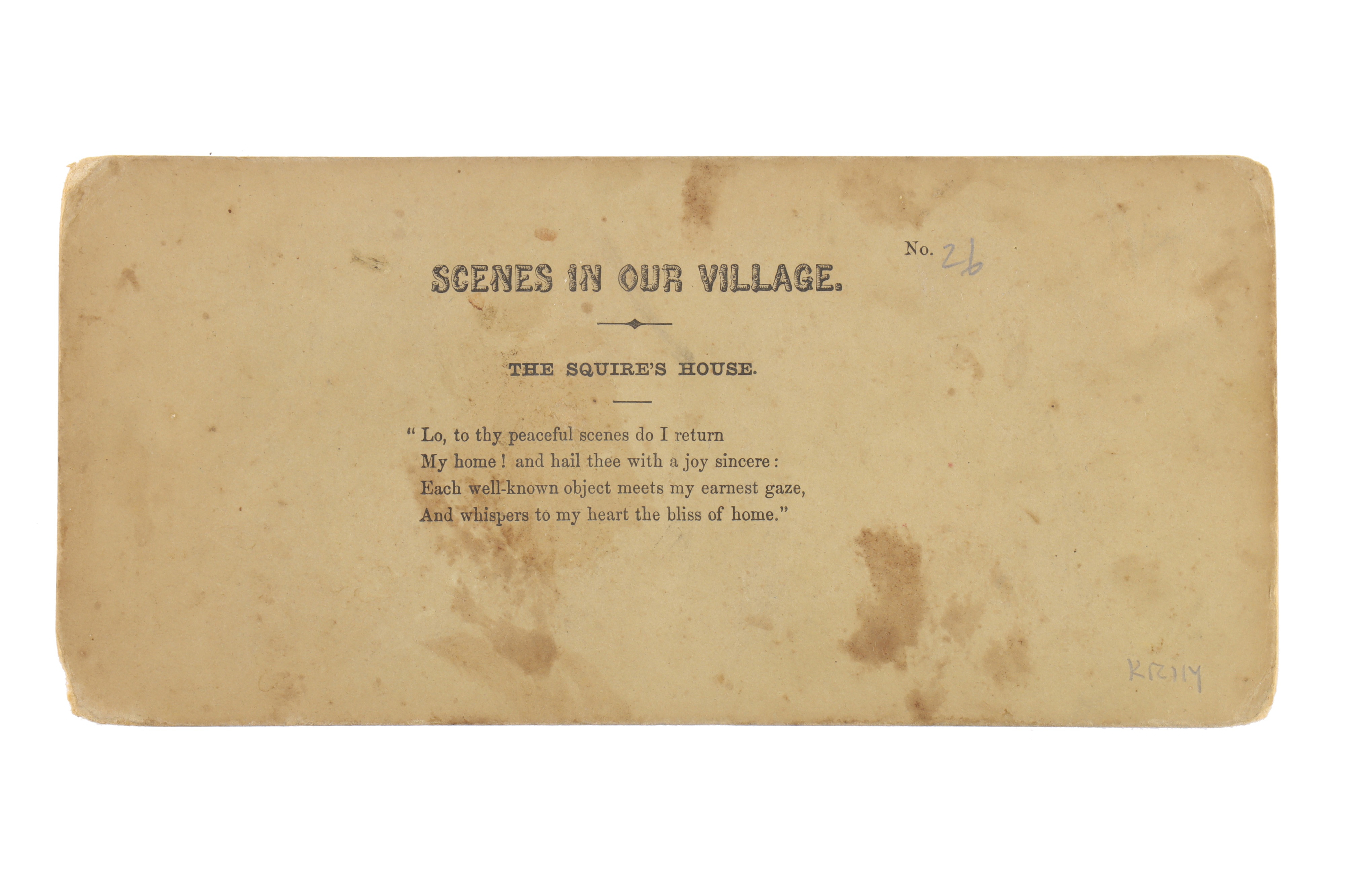 Lot 152 - T. R. Williams Stereocard, Scenes in Our
