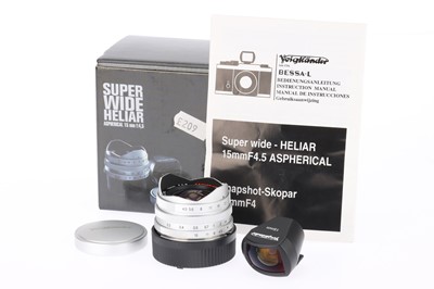 Lot 663 - A Voigtlander Super-Wide Heliar Aspherical f/4.5 15mm Lens