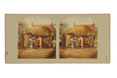 Lot 154 - T. R. Williams Stereocard, Scenes in Our Village, Old Giles Grindstone