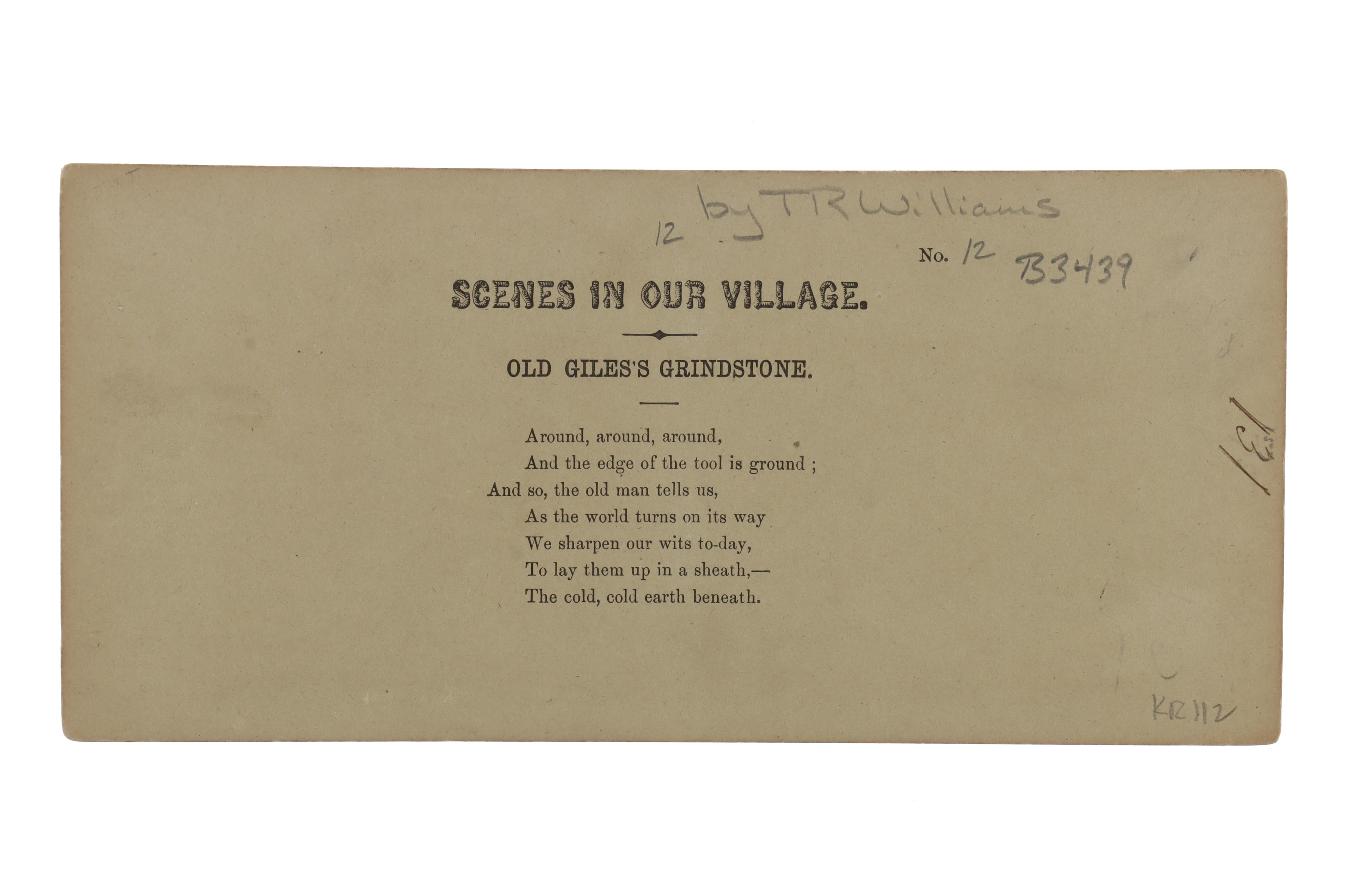 Lot 154 - T. R. Williams Stereocard, Scenes in Our