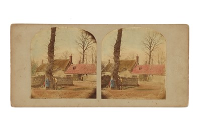 Lot 172 - T. R. Williams Stereocard, Scenes in Our Village, The Blacksmiths Shop