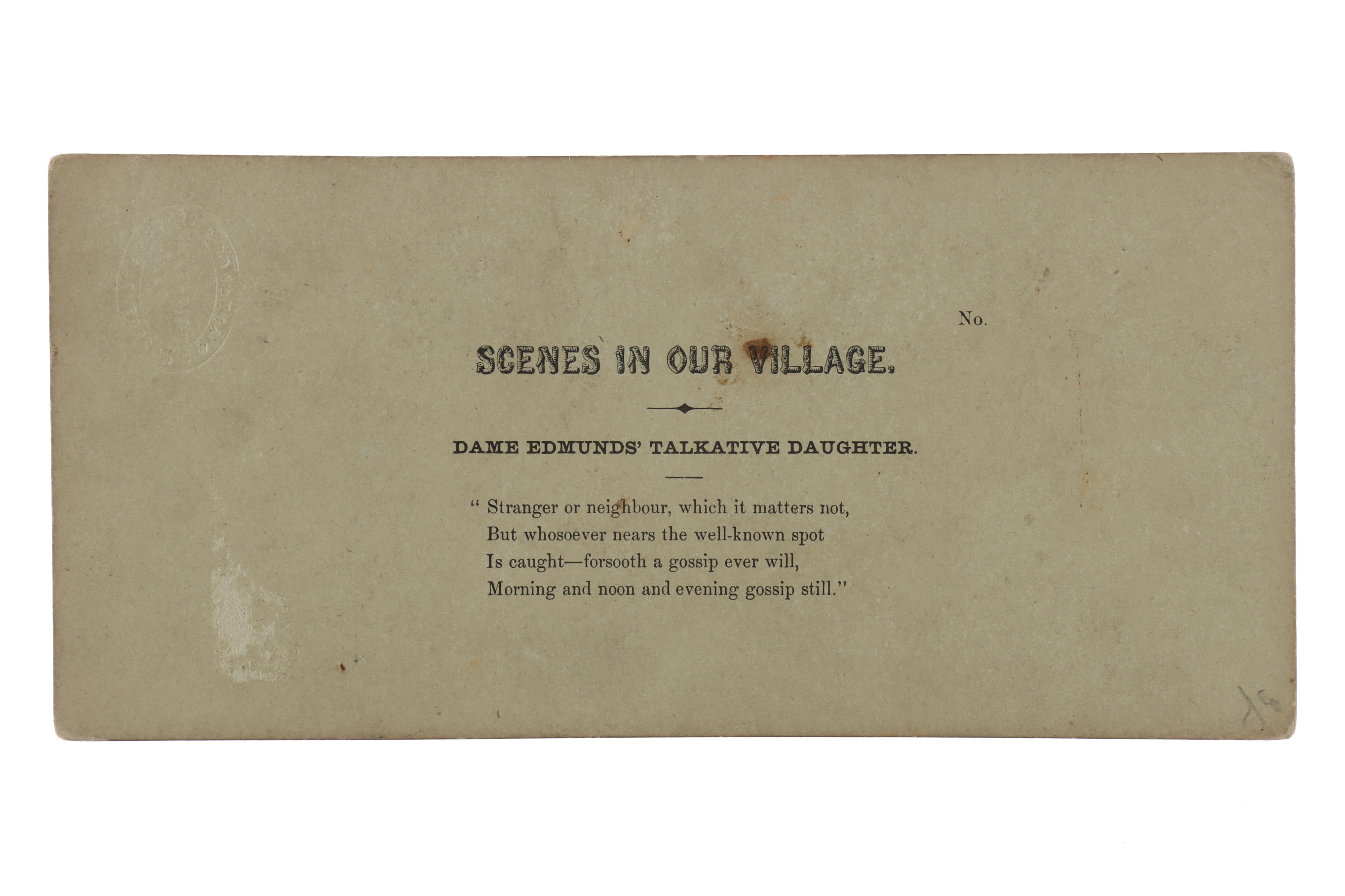 Lot 161 - T. R. Williams Stereocard, Scenes in Our