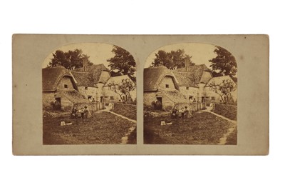 Lot 164 - T. R. Williams Stereocard, Scenes in Our Village, Done for To-Day