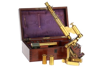 Lot 110 - A Polarizing Microscope By Hartnack