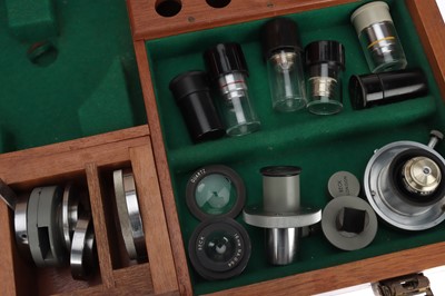 Lot 127 - An Extensively Well Equipped Beck Optomax Research Binocular Microscope